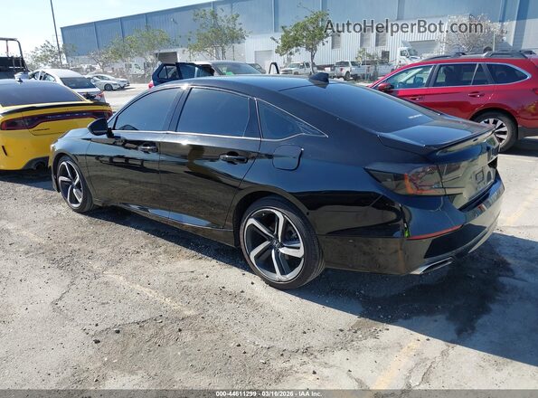 1HGCV1F36MA102426 2021 HONDA ACCORD Черный Задняя левая четверть