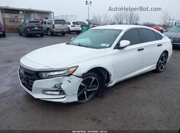 1HGCV1F37JA075524 2018 HONDA ACCORD White Առջևի ձախ երեք քառորդ տեսարան