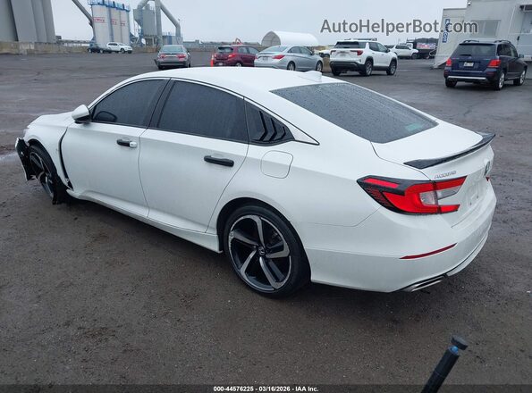 1HGCV1F37JA075524 2018 HONDA ACCORD White Հետևի ձախ