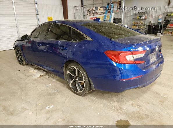 1HGCV1F37KA138297 2019 HONDA ACCORD Blue Հետևի ձախ