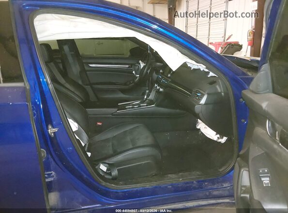 1HGCV1F37KA138297 2019 HONDA ACCORD Blue Սալոնի դիմացի տեսք