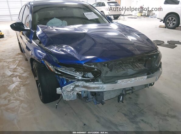 1HGCV1F37KA138297 2019 HONDA ACCORD Blue Դիմացի տեսք
