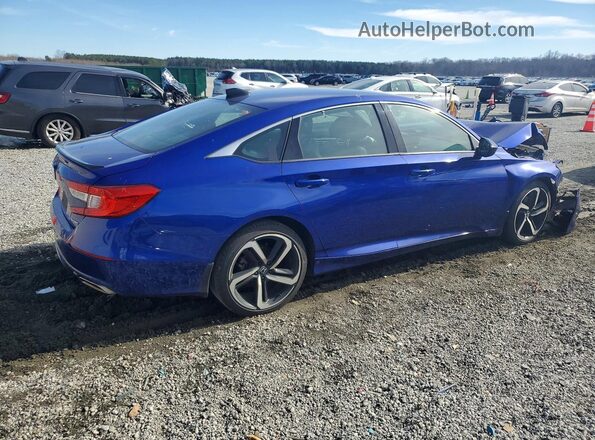 1HGCV1F37MA043483 2021 HONDA ACCORD Blue Հետևի աջ