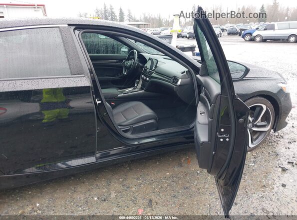 1HGCV1F39MA070510 2021 HONDA ACCORD Black Widok wnętrza z przodu