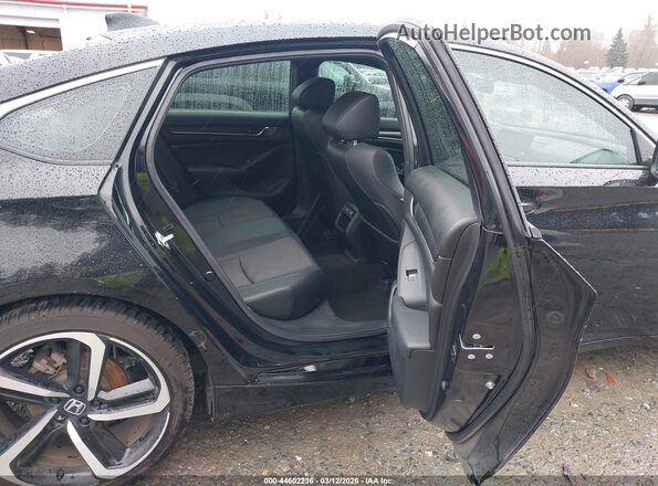 1HGCV1F39MA070510 2021 HONDA ACCORD Black Widok naklejki z numerem VIN