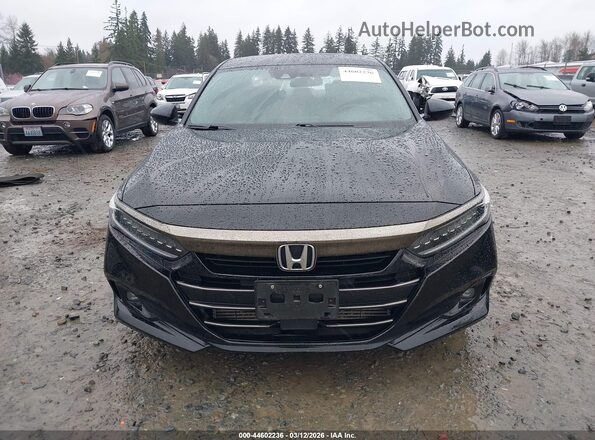 1HGCV1F39MA070510 2021 HONDA ACCORD Black Widok zestawu wskaźników