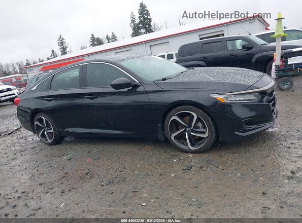 1HGCV1F39MA070510 2021 HONDA ACCORD Black Widok wnętrza z tyłu