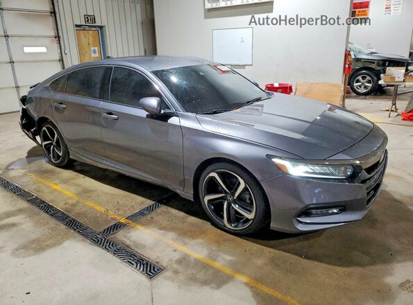 1HGCV1F3XKA144255 2019 HONDA ACCORD Серый 