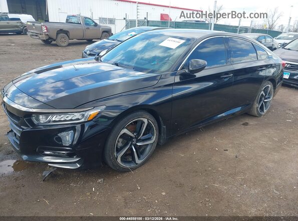1HGCV1F3XLA028491 2020 HONDA ACCORD Black Przód lewy