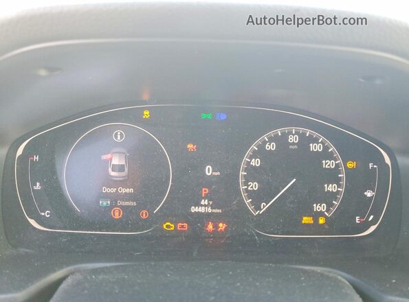 1HGCV1F3XMA071875 2021 HONDA ACCORD Белый Вид щитка приборов