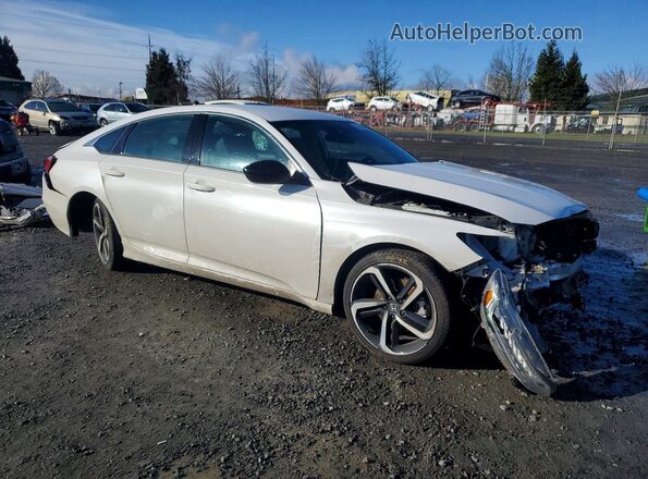 1HGCV1F3XMA071875 2021 HONDA ACCORD Белый Передняя правая четверть