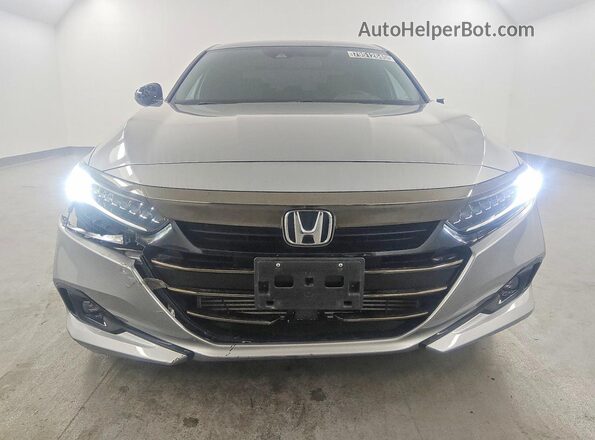 1HGCV1F3XMA075862 2021 HONDA ACCORD Silver Front view