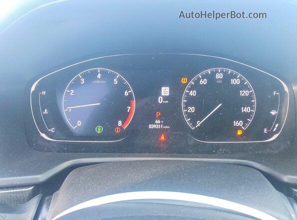 1HGCV1F3XMA075862 2021 HONDA ACCORD Silver Instrument cluster view