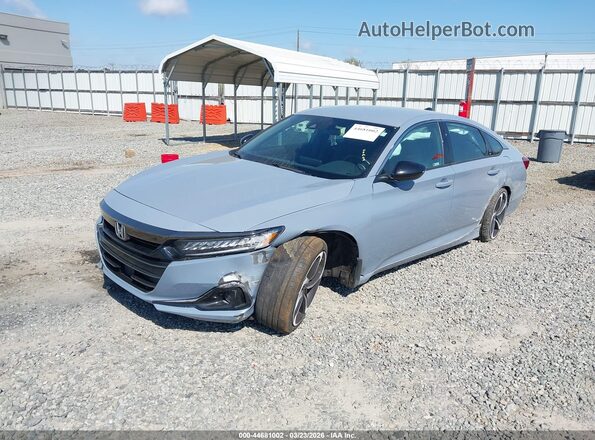1HGCV1F3XNA124642 2022 HONDA ACCORD Blue Передня ліва чверть