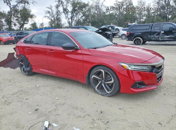 1HGCV1F40MA023374 2021 HONDA ACCORD Red Delantero derecho