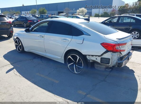 1HGCV1F44MA094397 2021 HONDA ACCORD White Rear left