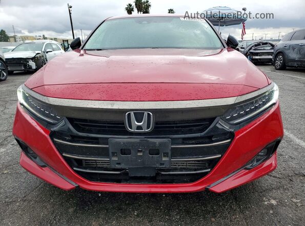 1HGCV1F44MA115622 2021 HONDA ACCORD Red Widok z przodu