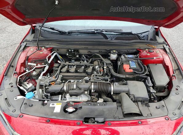 1HGCV1F44MA115622 2021 HONDA ACCORD Red Widok wnętrza z tyłu