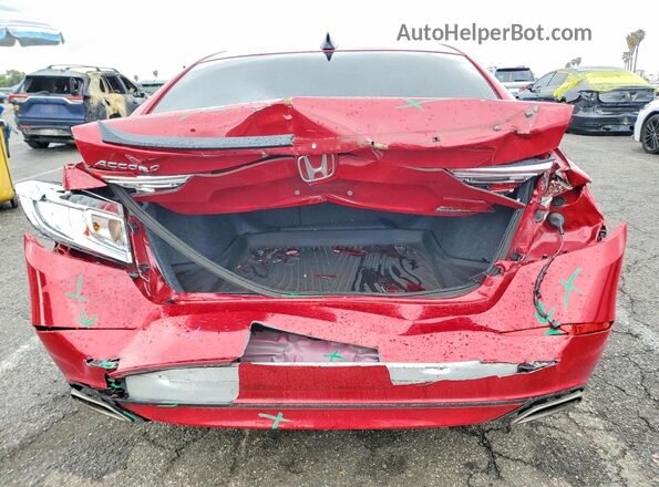 1HGCV1F44MA115622 2021 HONDA ACCORD Red Widok z tyłu