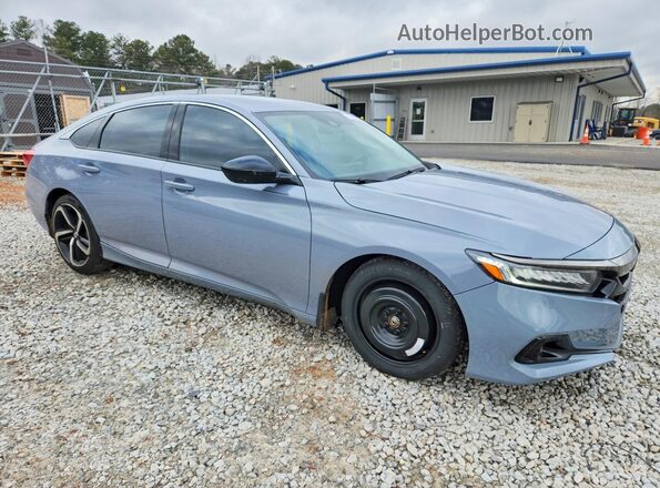 1HGCV1F45MA007834 2021 HONDA ACCORD Бирюзовый Передняя правая четверть