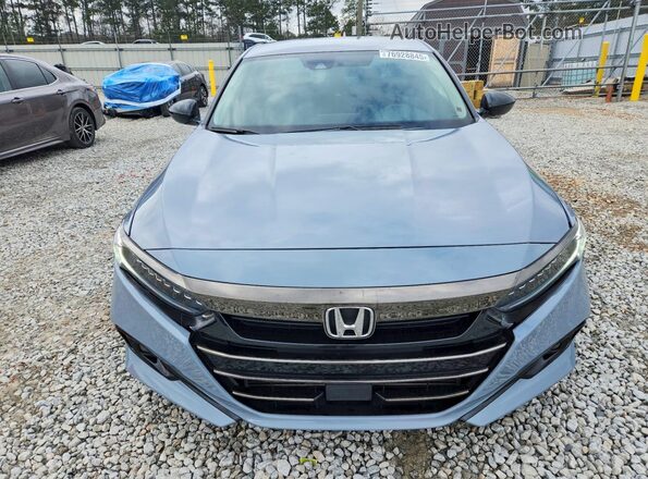 1HGCV1F45MA007834 2021 HONDA ACCORD Бирюзовый Вид спереди