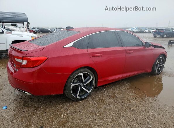 1HGCV1F46MA062695 2021 HONDA ACCORD Red Tył prawy