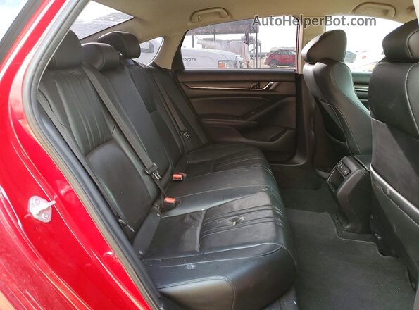 1HGCV1F46MA062695 2021 HONDA ACCORD Red Widok tylnych siedzeń
