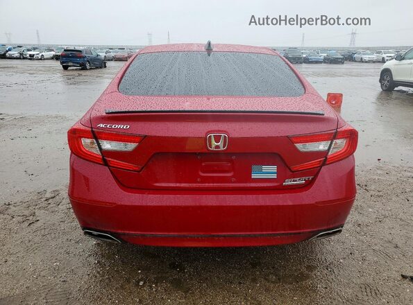 1HGCV1F46MA062695 2021 HONDA ACCORD Red Widok z tyłu