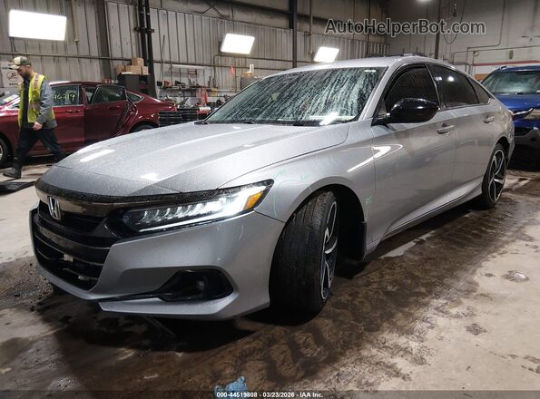 1HGCV1F46NA091275 2022 HONDA ACCORD Silver Vista tres cuartos delantera izquierda