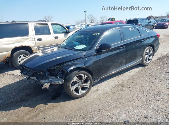 1HGCV1F48KA057107 2019 HONDA ACCORD Black Przód lewy