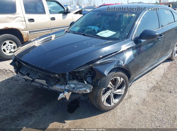 1HGCV1F48KA057107 2019 HONDA ACCORD Black Widok z przodu
