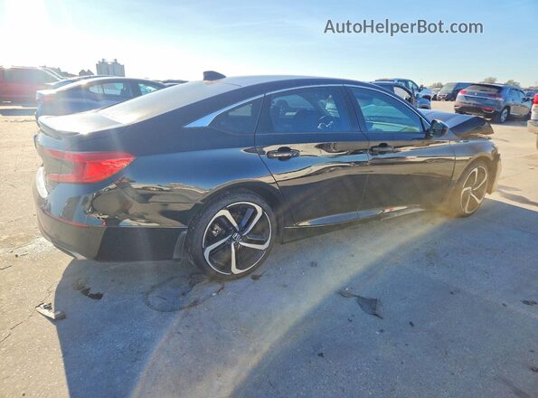 1HGCV1F49MA021820 2021 HONDA ACCORD Black უკანა მარჯვენა