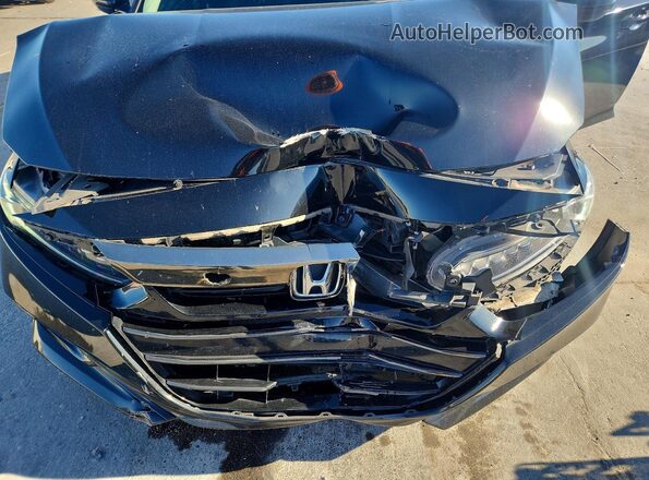 1HGCV1F49MA021820 2021 HONDA ACCORD Black უკანა სალონის ხედი