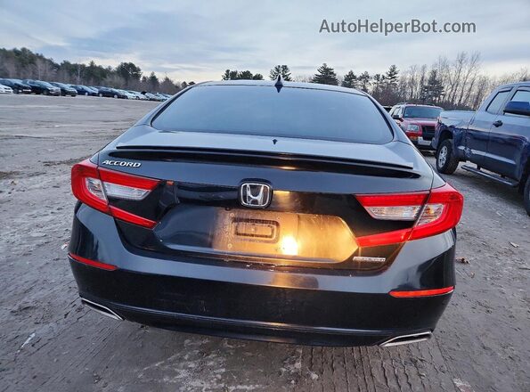 1HGCV1F4XMA071187 2021 HONDA ACCORD Black Вид ззаду