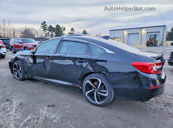 1HGCV1F4XMA071187 2021 HONDA ACCORD Black Задня ліва чверть