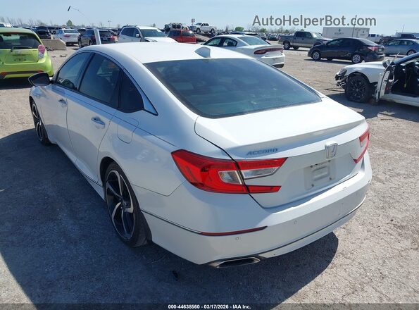 1HGCV1F9XJA045177 2018 HONDA ACCORD Белый Задняя левая четверть