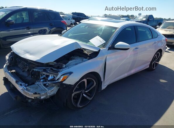 1HGCV2F31KA036077 2019 HONDA ACCORD White Առջևի ձախ երեք քառորդ տեսարան