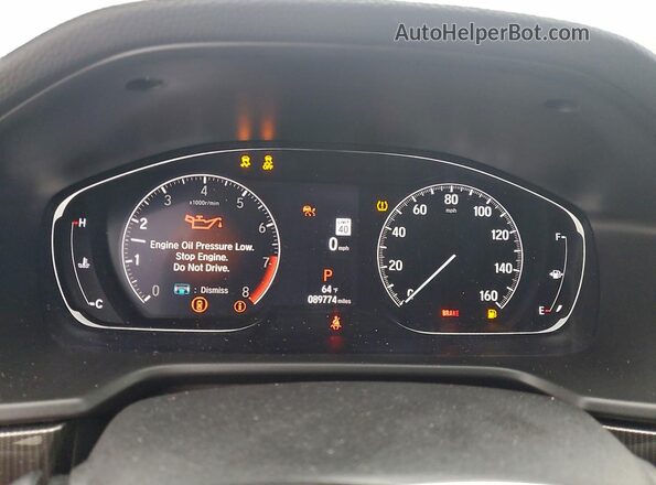 1HGCV2F31MA018360 2021 HONDA ACCORD White Widok zestawu wskaźników