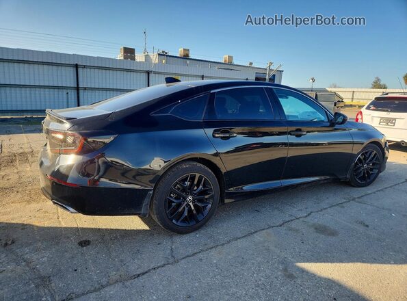 1HGCV2F35MA010374 2021 HONDA ACCORD Black Հետևի աջ