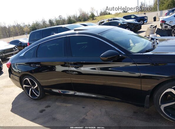 1HGCV2F35NA021196 2022 HONDA ACCORD Black უკანა სალონის ხედი