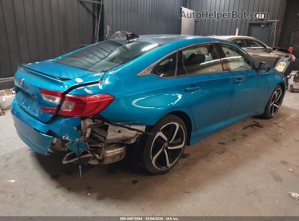 1HGCV2F38MA033082 2021 HONDA ACCORD Blue Задня права чверть