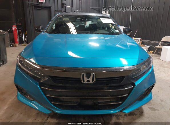 1HGCV2F38MA033082 2021 HONDA ACCORD Blue Вид щитка приладів