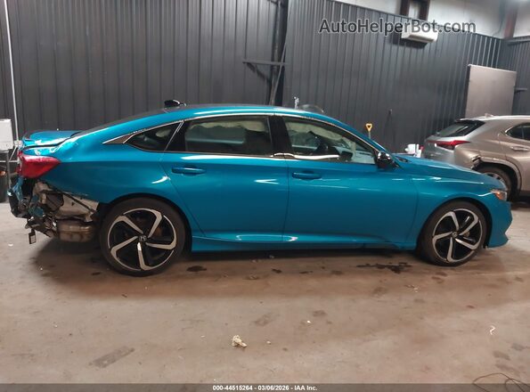 1HGCV2F38MA033082 2021 HONDA ACCORD Blue Вид задньої частини салону
