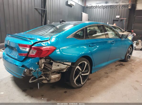 1HGCV2F38MA033082 2021 HONDA ACCORD Blue Вид спереду