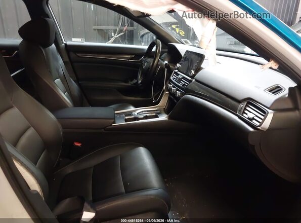 1HGCV2F38MA033082 2021 HONDA ACCORD Blue Вид салону спереду