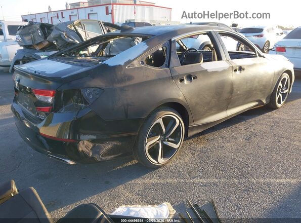 1HGCV2F3XMA007437 2021 HONDA ACCORD Черный Задняя правая четверть