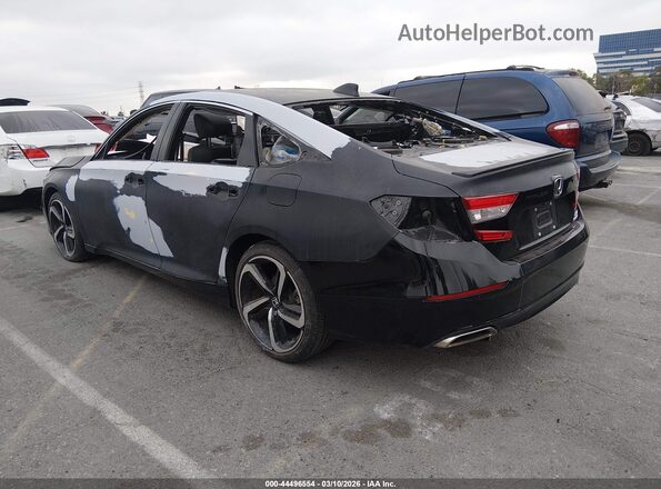 1HGCV2F3XMA007437 2021 HONDA ACCORD Черный Задняя левая четверть