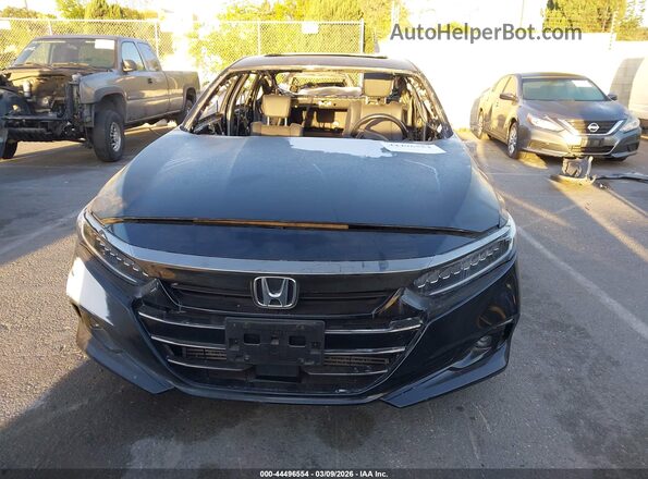 1HGCV2F3XMA007437 2021 HONDA ACCORD Черный Вид задней части салона