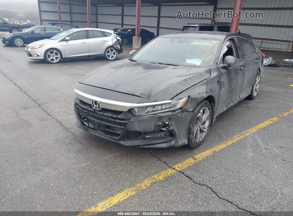 1HGCV2F52JA025167 2018 HONDA ACCORD Black Przód lewy
