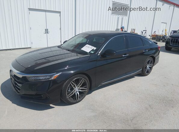 1HGCV2F90NA000888 2022 HONDA ACCORD Black Front left